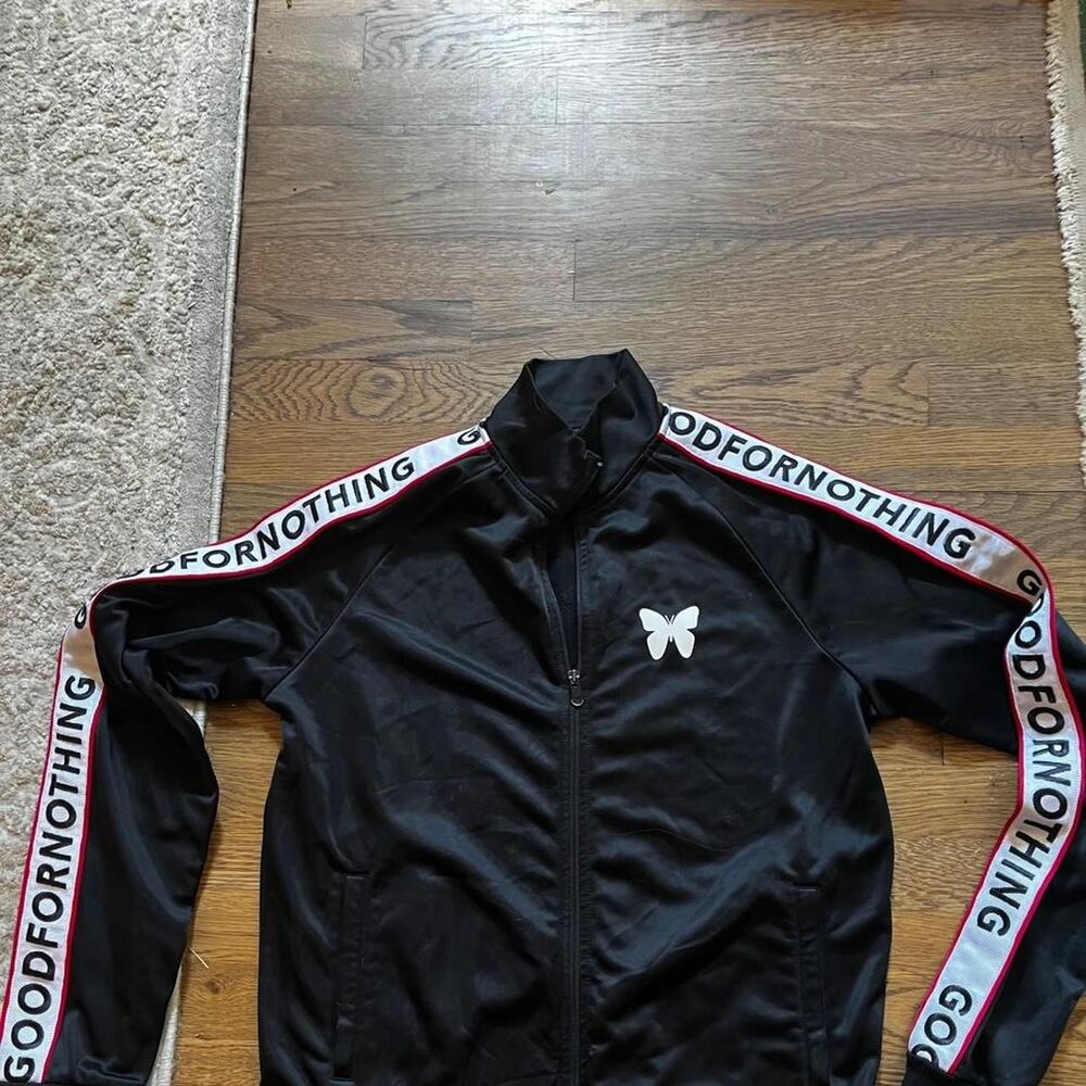 Good-for-nothing Men's Black Jacket Sz M Starter Trainer Warmup